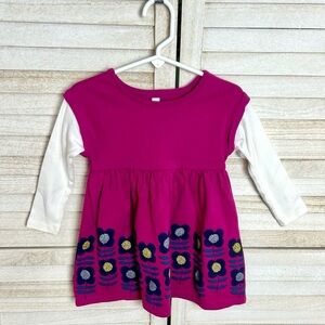 Tea Collection Bouquet Layered Sleeve Dress Toddler Size 2